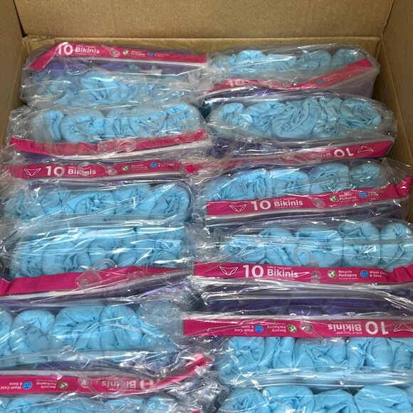 Hanes Girls’ Tagless Bikinis – LOT 61 - 240 pcs – 24 packs (10 ea) – Sz 14 - NEW - Picture 2 of 3